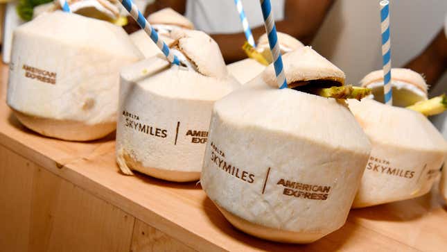 Delta SkyMiles card-branded coconut drinks