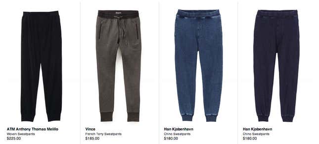 No matter what anyone tells you, guys: Sweatpants are not the new jeans