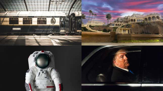 Image for article titled Luxury train travel, a 'sand castle' mansion, and Prada spacesuits: Lifestyle news roundup