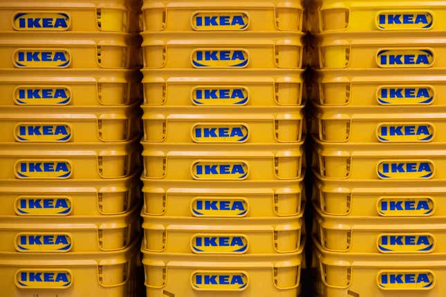 Shopping cart from Ikea. 