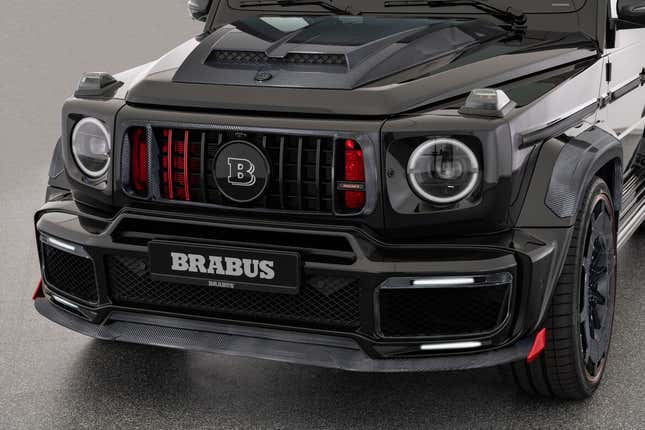 Front end of a black Brabus G63