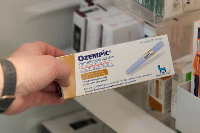 Ozempic is displayed in a pharmacy