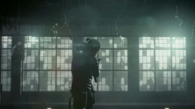 Sam stands in an corpse disposal facility.