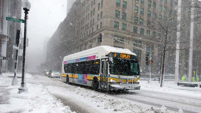 MBTA bus in Boston