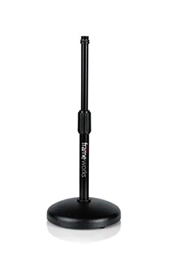 Image for article titled Gator Frameworks Desktop Microphone Stand with Round Weighted Base &amp; Adjustable Height (GFW-MIC-0501), Now 29% Off