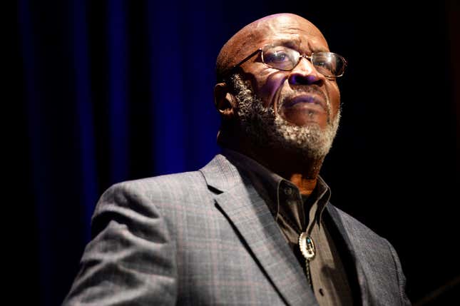  John Amos talks about the time that he spent with Shata Franklin when Franklin was younger Friday, April 24, 2015 at the Downtown Denver Marriott Center Hotel in Denver, Colorado.