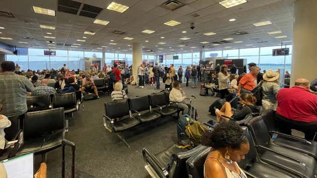 Stranded passengers waiting for what's next at PHL.