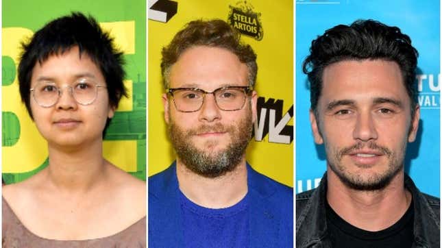L to R: Charlyne Yi, Seth Rogen, and James Franco