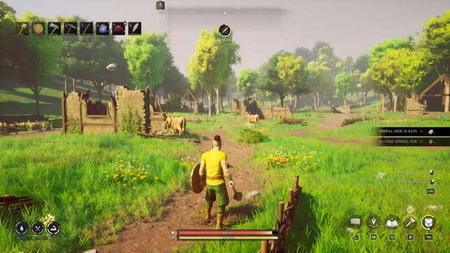 A small herd of cattle in RuneScape Dragonwilds