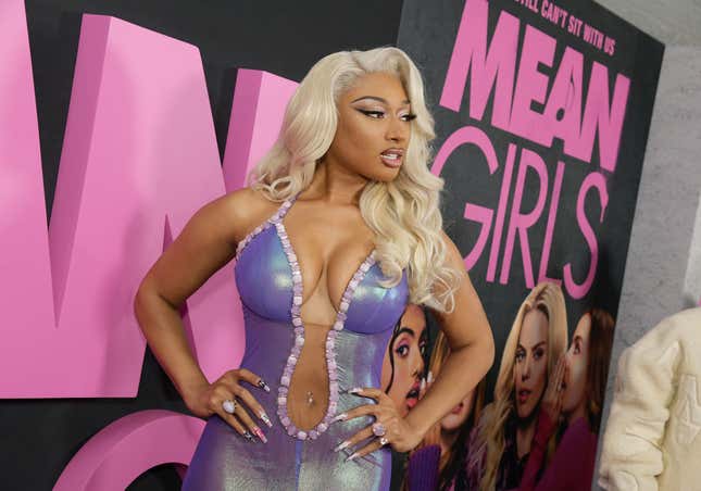 Megan Thee Stallion at the premiere of “Mean Girls” held at AMC Lincoln Square on January 8, 2024 in New York City.