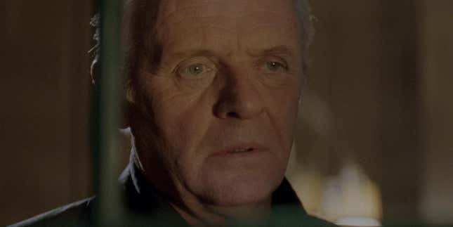 Anthony Hopkins looking dazed