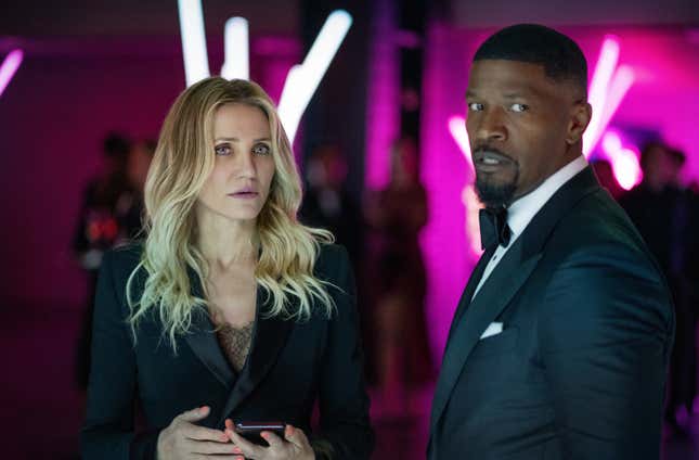 (Von links nach rechts) Cameron Diaz als Emily und Jamie Foxx als Matt in Back In Action. 