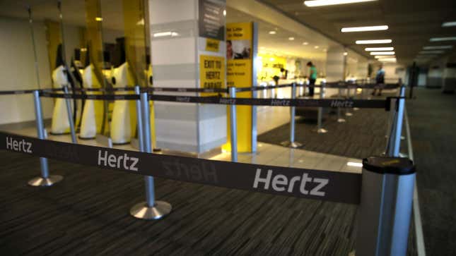 Image for article titled After Hertz Workers Abandon Their Location, Customers Show Up And Take Whatever Rental Cars They Want