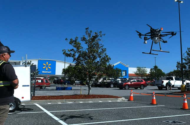 Image for article titled Walmart is about to fly delivery drones over more cities