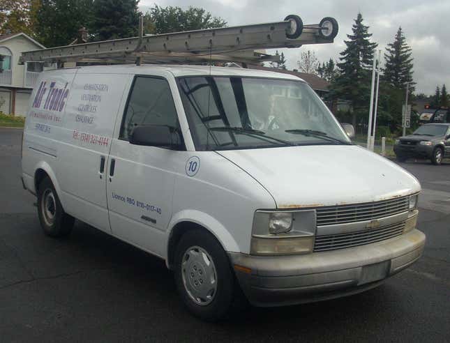 2003-2005 Chevrolet Astro photographed in Montreal, Quebec, Canada.