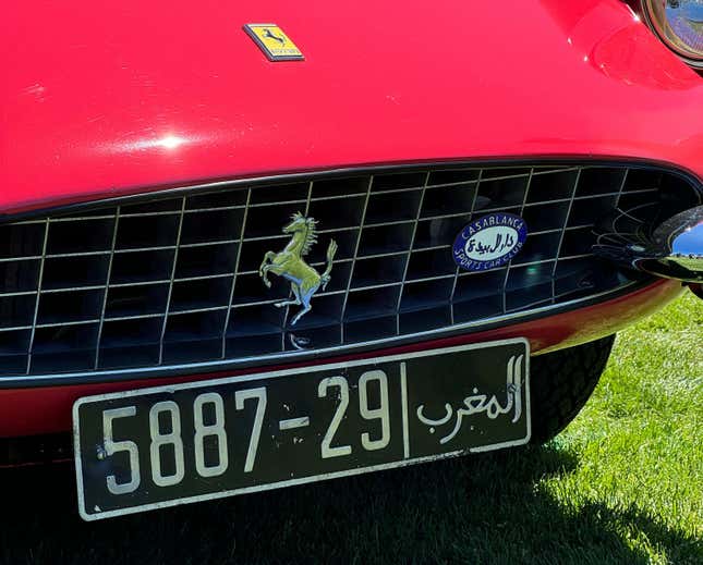 Front grille of a Lipstick Coral Ferrari 365 GTC