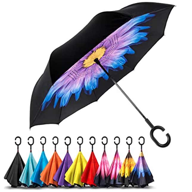 Image for article titled Reinvent Rainy Days with the EEZ-Y Reverse Umbrella, 30% Off