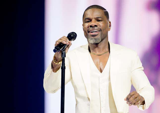 HOUSTON, TEXAS - OCTOBER 21: Kirk Franklin performs onstage during The Reunion Tour 2024 at Toyota Center on October 21, 2024 in Houston, Texas.