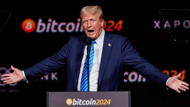 Donald Trump at a bitcoin event