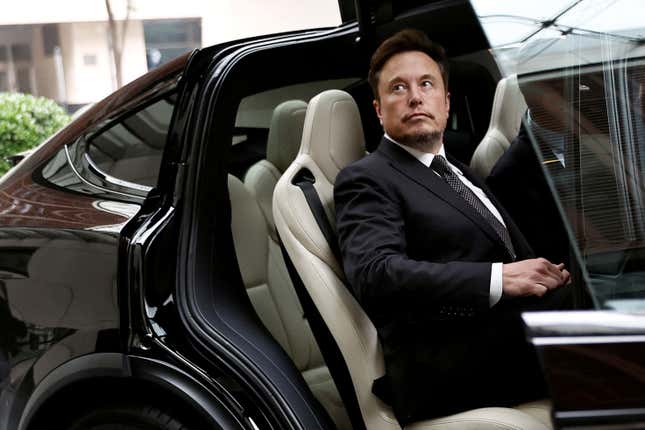 Tesla-CEO Elon Musk in Peking am 31. Mai 2023. Trotz eines schlechten ersten Quartals hat Tesla am Dienstag seinen Bestseller-Titel zurückerobert.