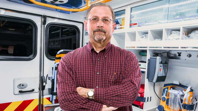 Image for article titled Dad Insists On Standing Entire Ambulance Ride To Hospital