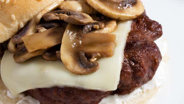 Mushroom Swiss cheese burger