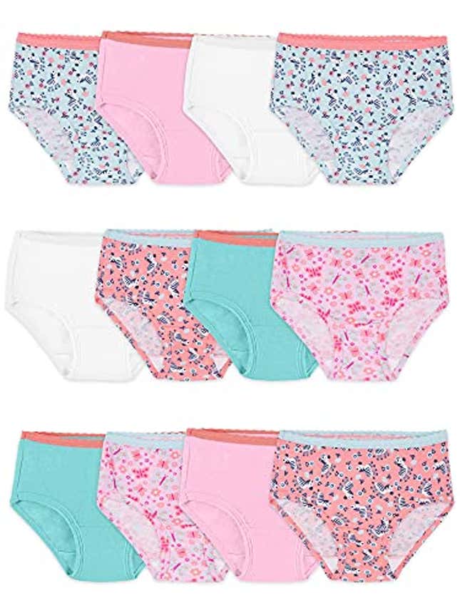 Fruit of the Loom Toddler Girls' Tag-Free Cotton Underwear, Now 14% Off
