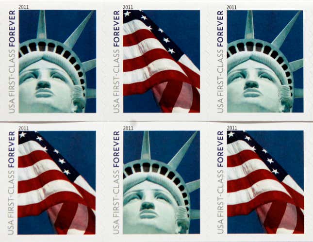U.S. Postal Stamps-Honoring the Statue of Liberty and the American  Flag-#566 inc