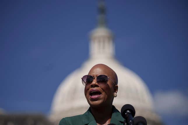 WASHINGTON, DC - SEPTEMBER 29: Rep. Ayanna Pressley (D-MA)