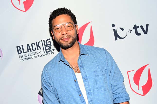 Jussie Smollett attends 2022 Atlanta Black Pride Weekend Film Festival- “B-Boy Blues” screening at IPIC Theaters at Colony Square on September 3, 2022 in Atlanta, Georgia. 