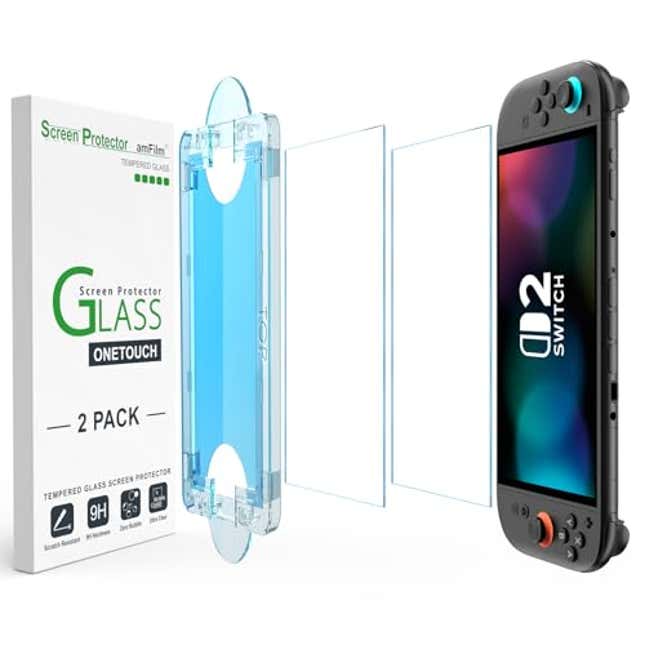 Image for article titled amFilm Auto-Alignment OneTouch for Nintendo Switch 2 Screen Protector [7.9&#39;&#39;] 2025 Tempered Glass, Now 23% Off