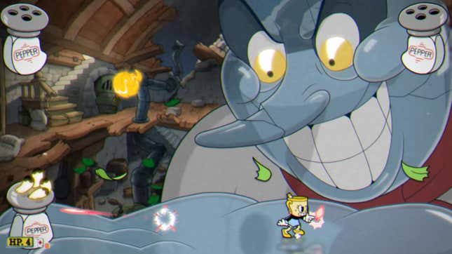 Cuphead's Last Course boss fight.