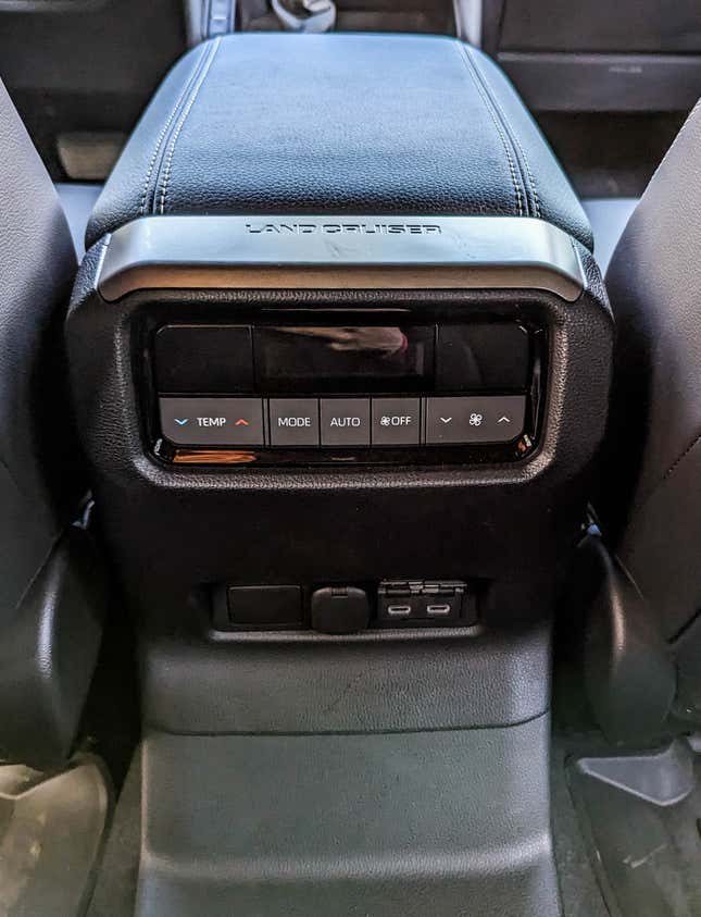2024 Toyota Land Cruiser second row controls