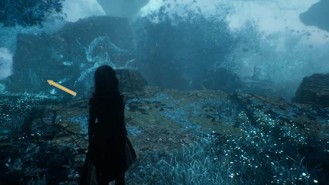 Lune looks out at a fantastical landscape.