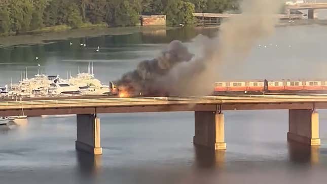 Image for article titled Riders Jump From Windows to Escape Burning Boston Subway Train