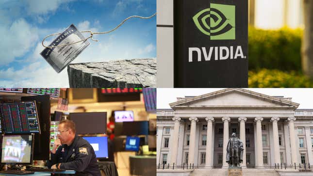 Image for article titled Nvidia stock slumps, the Dow's losing streak, and Social Security's big changes: Markets news roundup