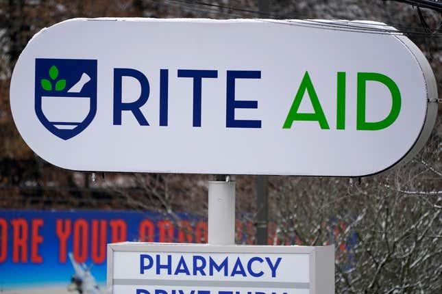 A Rite Aid sign stands in front of one of the drugstore&#39;s locations in Pittsburgh on Monday, Jan. 23, 2023. Rite Aid’s plan to close more stores as part of its bankruptcy process raises concern about how that might hurt access to medicine and care. The drugstore chain said late Sunday, Oct. 15, that its voluntary Chapter 11 process will allow it to speed up its plan to close underperforming stores. (AP Photo/Gene J. Puskar)