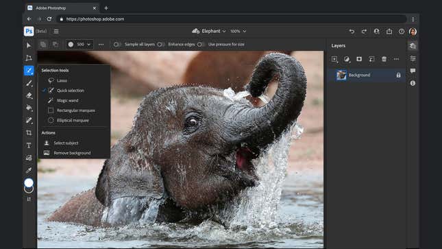 Photoshop has arrived on the web.