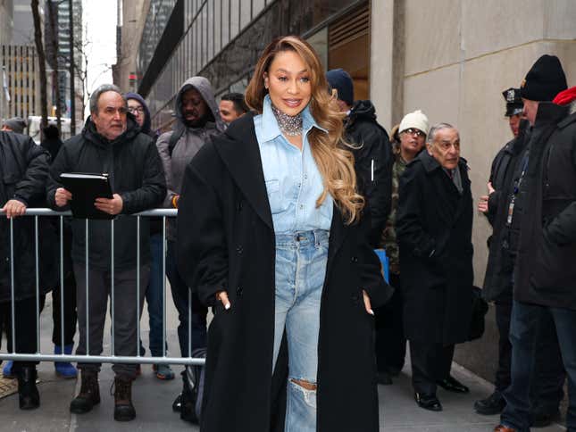 La La Anthony is seen arriving at the ‘Today’ Show on January 18, 2024 in New York City.