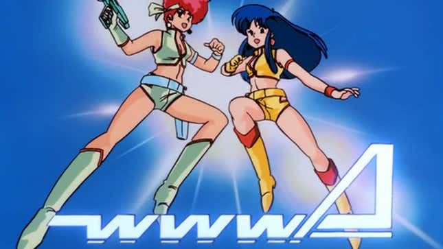 Kei and Yuri, the protagonists of Dirty Pair, pose ready for a new mission.