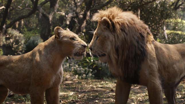 Nala and Simba embracing 