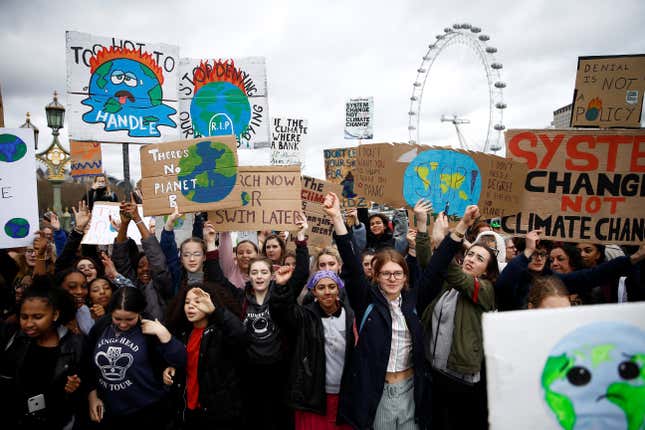 Pictures: Climate change protests by young people around the world