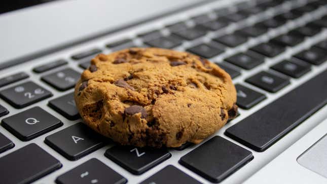 cookie on a laptop