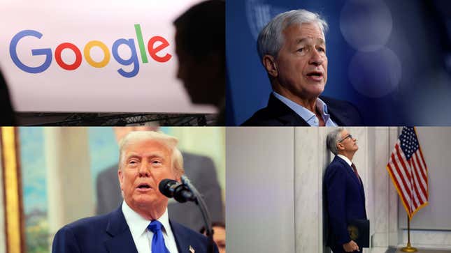 Image for article titled A Google stock panic, Microsoft vs. Amazon, and Jamie Dimon on tariffs: Markets news roundup