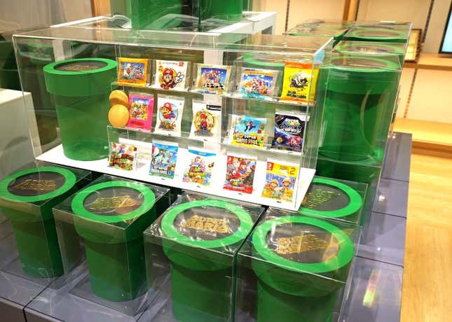 Photos show merch found at the Nintendo museum.