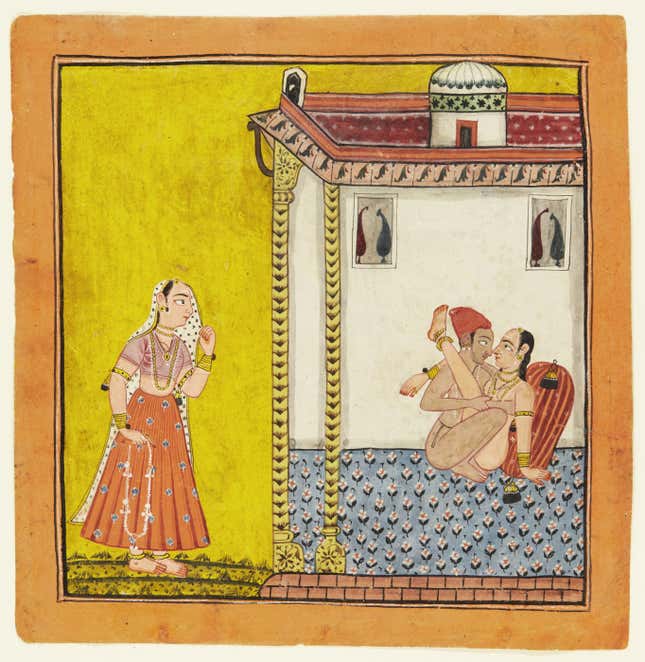 North Indian painting, probably Bilaspur, circa 1700-40.
