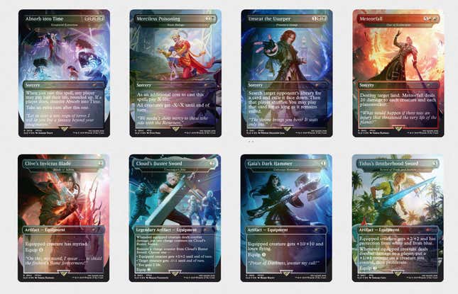 Cartes d’exposition Final Fantasy x Secret Lair.
