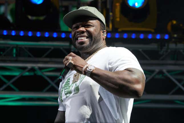 50 Cent performs on day 1 of Parklife Festival at Heaton Park on June 11, 2022 in Manchester, England.