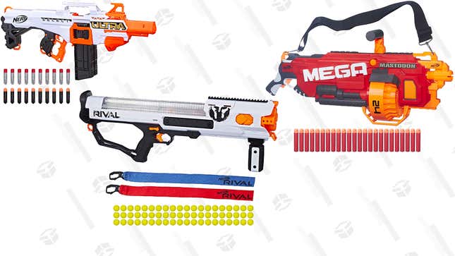 Nerf N-Strike Elite Disruptor | $9 | Amazon
Nerf Ultra Select | $26 | Amazon
Nerf Hades Rival Phantom Corps Hades XVIII-6000 | $67 | Amazon