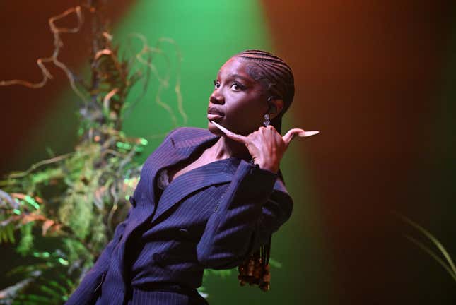 : Recording artist Doechii performs during her “Alligator Bites Never Heal” tour at Center Stage Theater on November 13, 2024 in Atlanta, Georgia. 